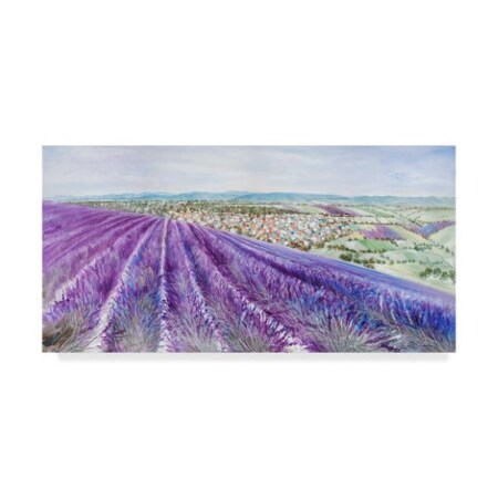 Li Bo 'Lavender 2' Canvas Art,12x24